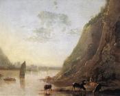 阿尔伯特 库普 : River Bank With Cows